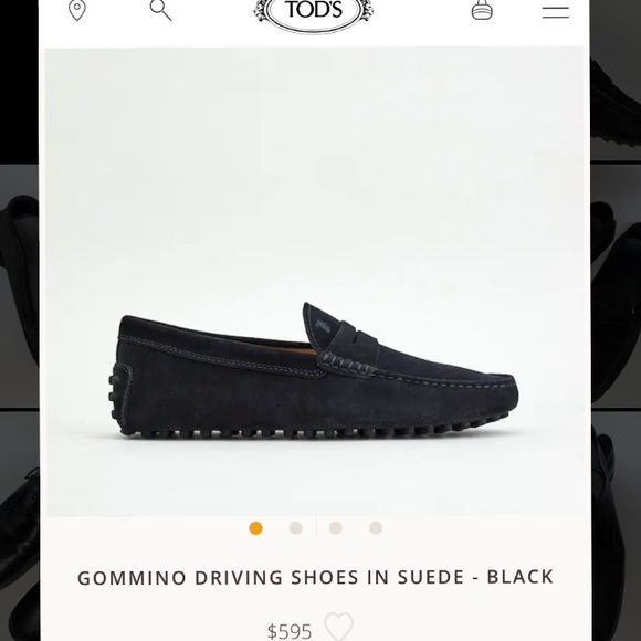 Tod's Other - Tods black Gommino driving shoes in suede.